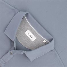 S.OLIVER Poloshirt - EXTRA lang hellgrau