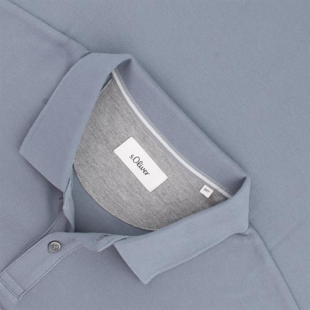 S.OLIVER Poloshirt - EXTRA lang hellgrau