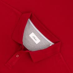 S.OLIVER Poloshirt - EXTRA lang rot