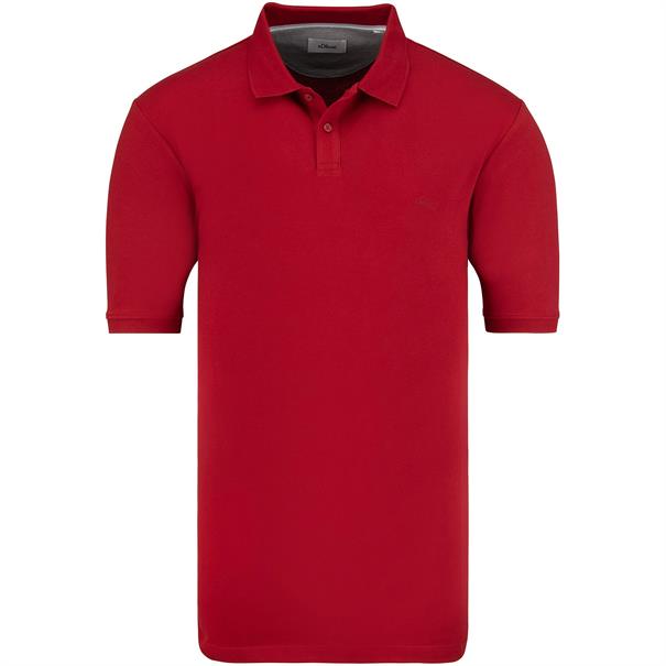 S.OLIVER Poloshirt - EXTRA lang rot