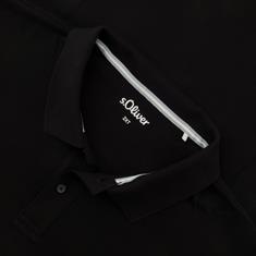 S.OLIVER Poloshirt - EXTRA lang schwarz
