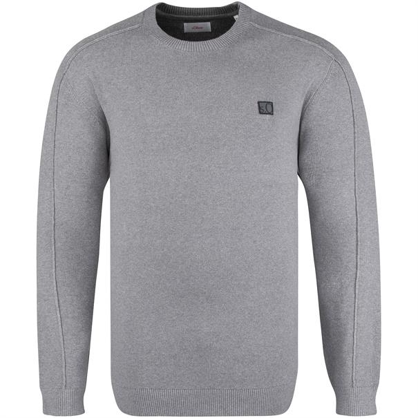 S.OLIVER Pullover grau-meliert