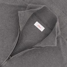 S.OLIVER Strickjacke grau-meliert