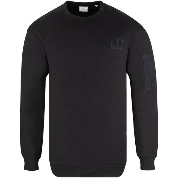 S.OLIVER Sweatshirt schwarz