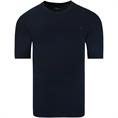 S.OLIVER T-Shirt aus Baumwoll-Flammgarn dunkelblau