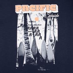 S.OLIVER T-Shirt aus Baumwoll-Flammgarn dunkelblau