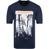 S.OLIVER T-Shirt aus Baumwoll-Flammgarn dunkelblau