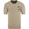 S.OLIVER T-Shirt aus Baumwoll-Flammgarn khaki