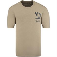 S.OLIVER T-Shirt aus Baumwoll-Flammgarn khaki