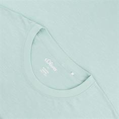 S.OLIVER T-Shirt aus Baumwoll-Flammgarn mint