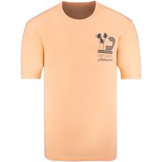 S.OLIVER T-Shirt aus Baumwoll-Flammgarn orange