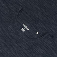 S.OLIVER T-Shirt dunkelblau-meliert