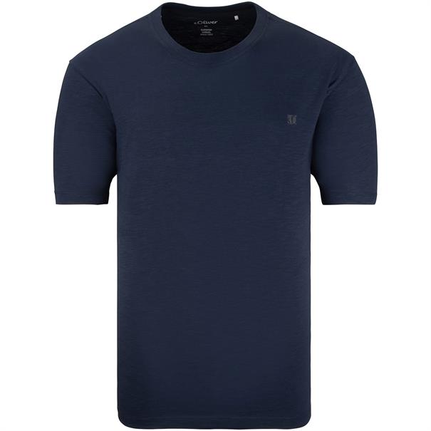S.OLIVER T-Shirt dunkelblau-meliert