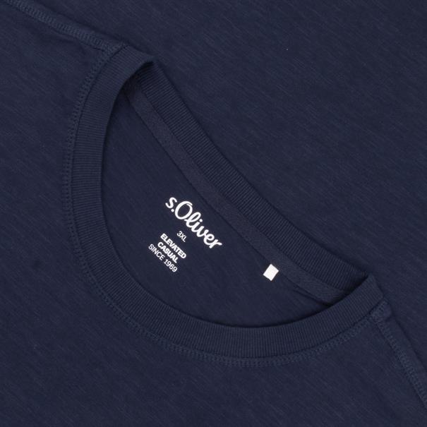 S.OLIVER T-Shirt dunkelblau-meliert