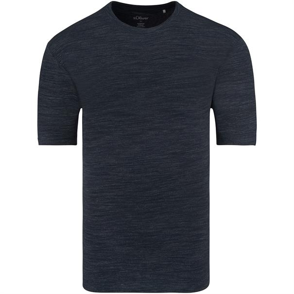 S.OLIVER T-Shirt dunkelblau-meliert