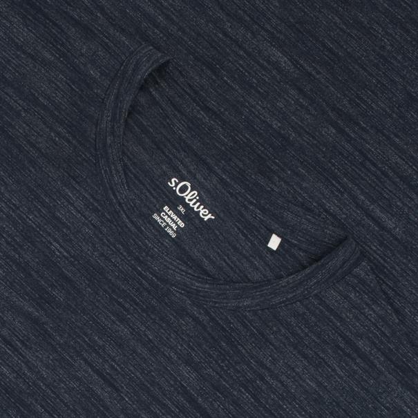 S.OLIVER T-Shirt dunkelblau-meliert