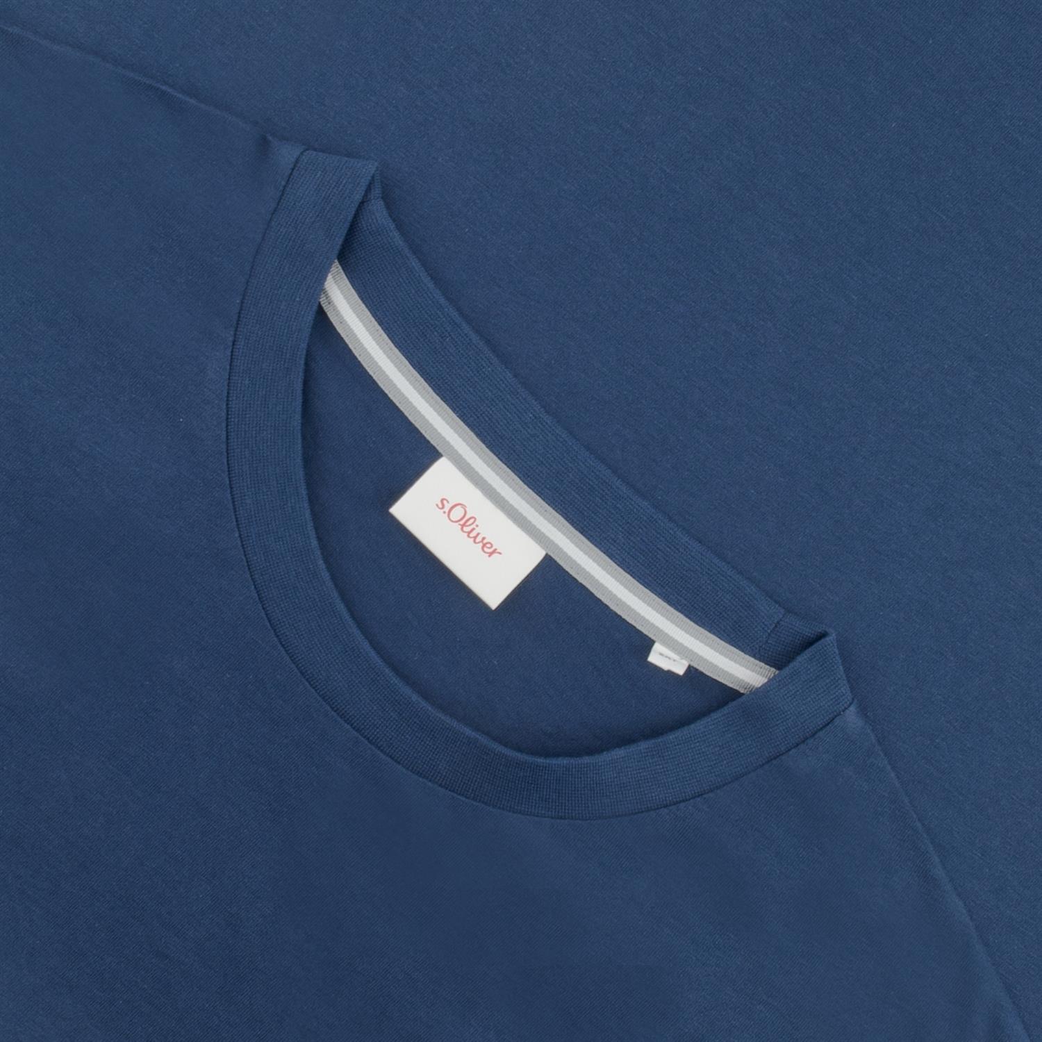 S.OLIVER T-Shirt - in Herrenmode lang kaufen blau Übergrößen EXTRA