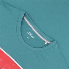 S.OLIVER T-Shirt - EXTRA lang petrol