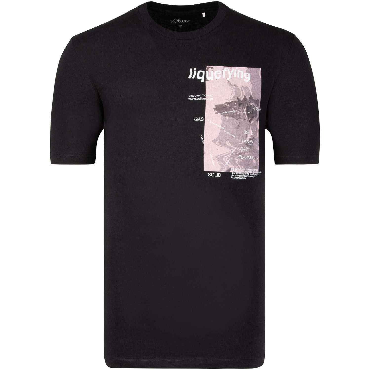 S.OLIVER T-Shirt - EXTRA lang schwarz Herrenmode in Übergrößen kaufen | T-Shirts