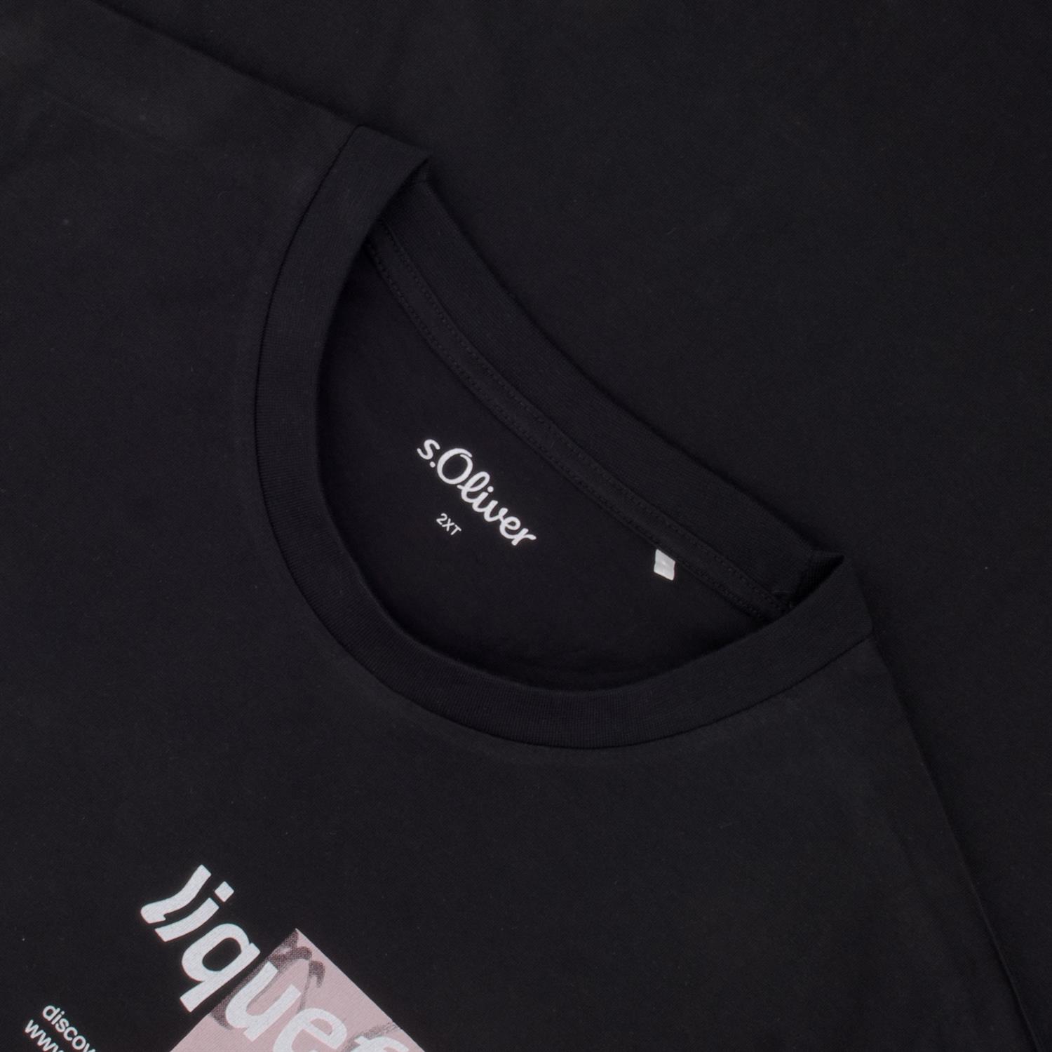S.OLIVER T-Shirt - EXTRA lang schwarz Herrenmode in Übergrößen kaufen