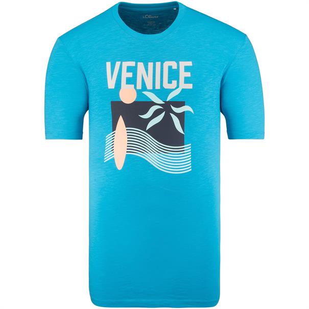 S.OLIVER T-Shirt - EXTRA lang türkis
