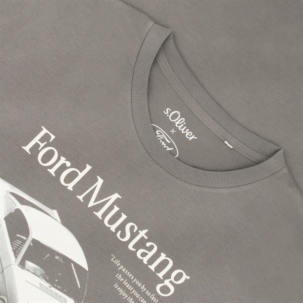 S.OLIVER T-Shirt "FORD" EXTRA lang grau