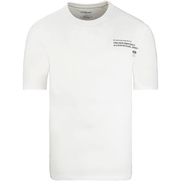 S. OLIVER T- Shirt "FORD" weiß