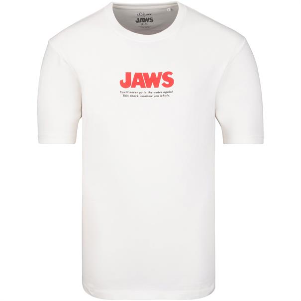 S.OLIVER T-Shirt "JAWS" weiß