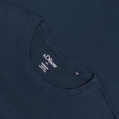 S.OLIVER T-Shirt mit Brusttasche dunkelblau