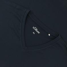 S.OLIVER T-Shirt mit V-Ausschnitt marine