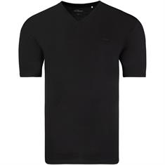 S.OLIVER T-Shirt mit V-Ausschnitt schwarz