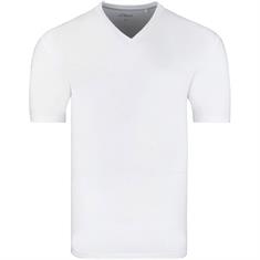 S.OLIVER T-Shirt mit V-Ausschnitt weiß