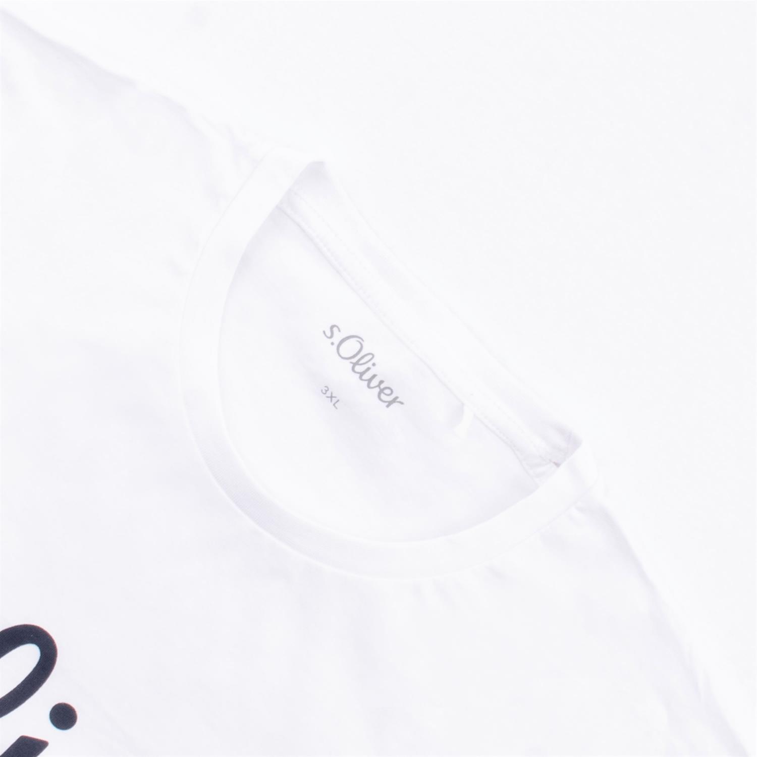 Supergünstiger Ausverkauf läuft! S.OLIVER T-Shirt kaufen Übergrößen weiß in Herrenmode