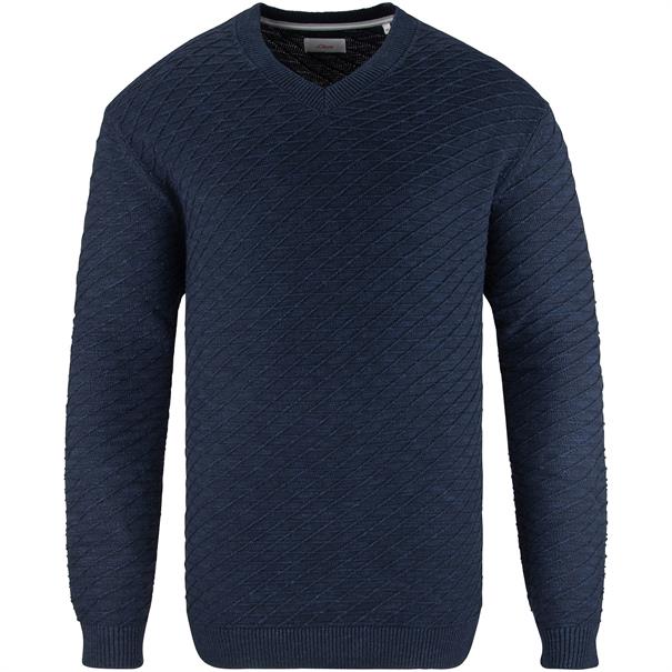 S.OLIVER V-Pullover dunkelblau