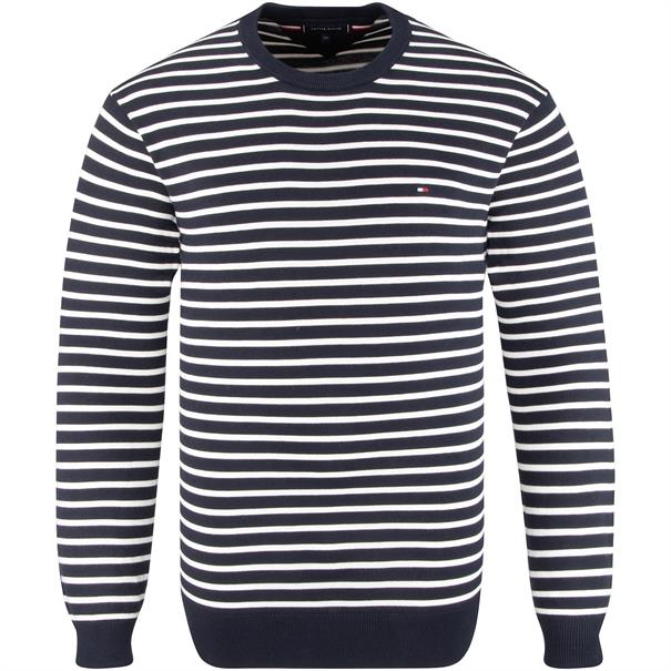 TOMMY HILFIGER Feinstrick-Pullover dunkelblau