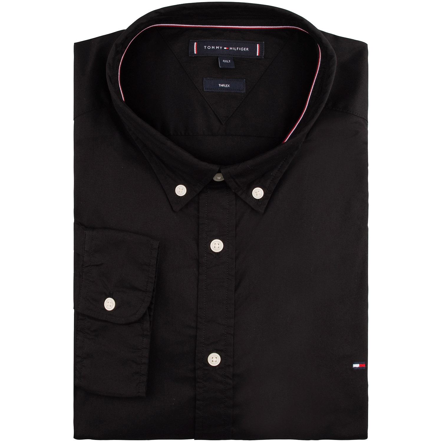 Black tommy hilfiger button up clearance