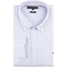TOMMY HILFIGER gestreiftes Freizeithemd hellblau