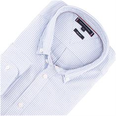 TOMMY HILFIGER gestreiftes Freizeithemd hellblau