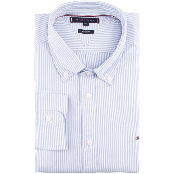 TOMMY HILFIGER gestreiftes Freizeithemd hellblau