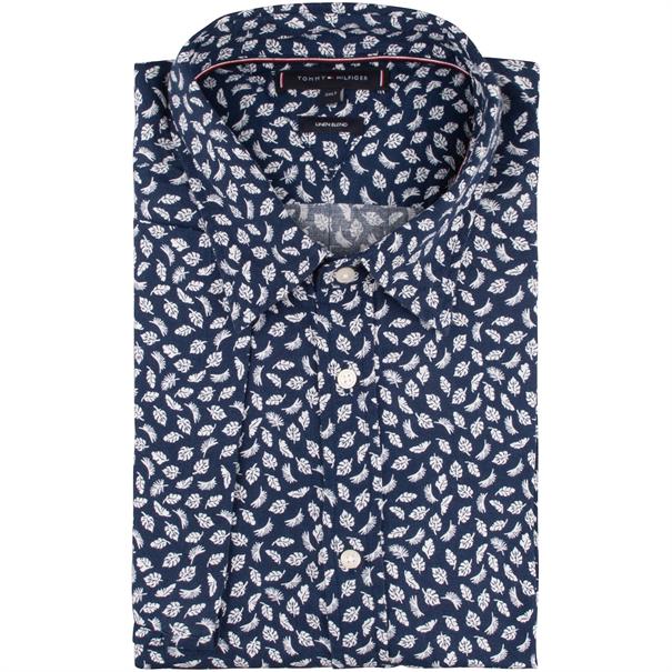 TOMMY HILFIGER halbarm Freizeithemd dunkelblau