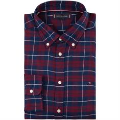 TOMMY HILFIGER kariertes Freizeithemd bordeaux