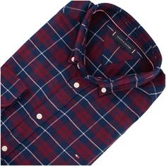 TOMMY HILFIGER kariertes Freizeithemd bordeaux