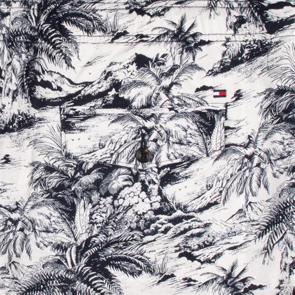 TOMMY HILFIGER Shorts aus Leinen weiß