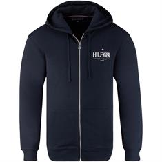 TOMMY HILFIGER Sweatjacke mit Kapuze dunkelblau