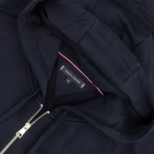 TOMMY HILFIGER Sweatjacke mit Kapuze dunkelblau