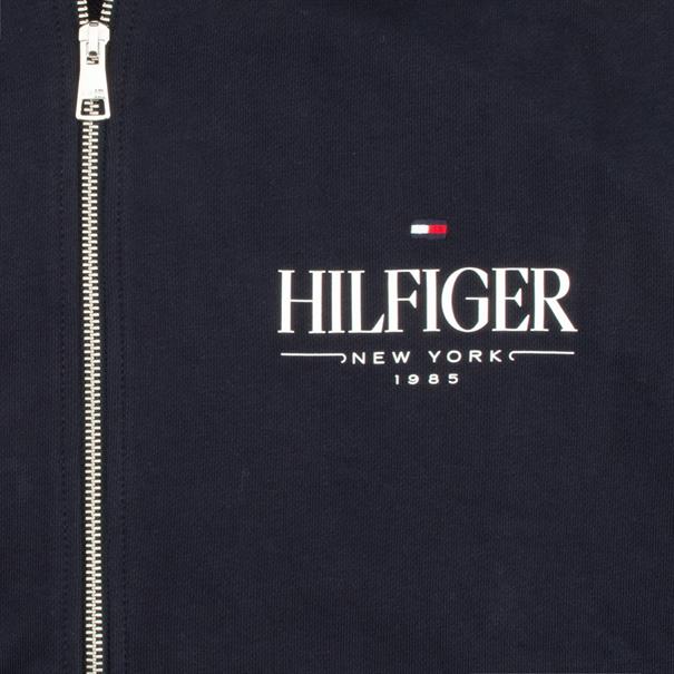 TOMMY HILFIGER Sweatjacke mit Kapuze dunkelblau