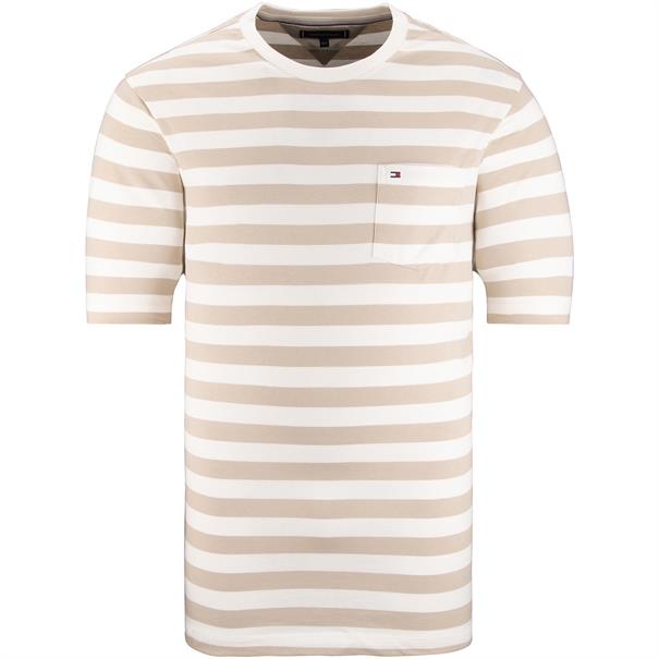 TOMMY HILFIGER T-Shirt mit Brusttasche weiß