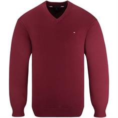 TOMMY HILFIGER V-Pullover bordeaux