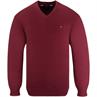 TOMMY HILFIGER V-Pullover bordeaux