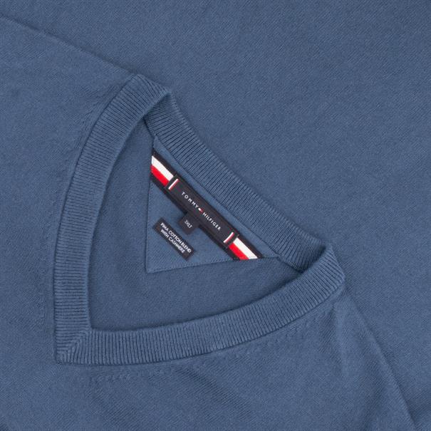 TOMMY HILFIGER V-Pullover jeansblau